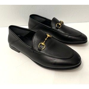 Gucci Women's Jordaan Black Leather Loafers size 37 $920